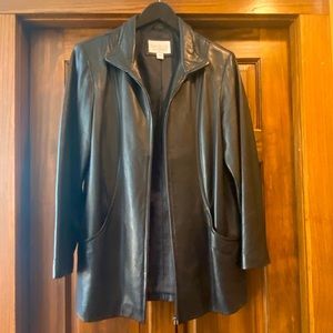 Worthington Black Super soft Lambskin Jacket Coat
